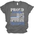 Proud Grandpa Of a State Trooper Police Officer Graduation Unisex Jersey T-Shirt