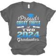 Proud Great Uncle Of Two 2024 Graduate Class 2024 Graduation Unisex Jersey T-Shirt