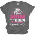 Proud Mom Of 2024 5th Grade Graduate Mother Graduation Unisex Jersey T-Shirt
