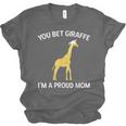 Proud Mom Graduation Shirt You Bet Giraffe Graduate Pun Unisex Jersey T-Shirt