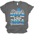Proud Niece Of Two 2024 Graduate Class 2024 Graduation Unisex Jersey T-Shirt