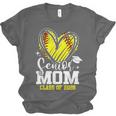 Proud Senior Mom Class Of 2026 Softball Graduation Heart Unisex Jersey T-Shirt