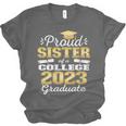 Proud Sister Of 2023 College Graduate Family 23 Graduation Unisex Jersey T-Shirt