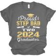 Proud Step Dad Of Two 2024 Graduate Class 2024 Graduation Unisex Jersey T-Shirt