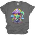 Psychedelic Alien Mushroom Nostalgia Groovy Vibe Hippie Unisex Jersey T-Shirt