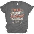 Reading And Motorcycle Life For Bikers Who Love Books Unisex Jersey T-Shirt