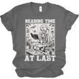 Reading Time At Last Book Lover Introvert Skeleton Reading Unisex Jersey T-Shirt Reading Time At Last Book Lover Introvert Skeleton Reading Unisex Jersey T-Shirt
