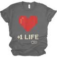 Retro Gamer 1 Life Pixel Heart – 8-Bit Gaming Nostalgia Unisex Jersey T-Shirt