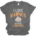 I Like Rhinos And Maybe 3 People Introvert Animal Unisex Jersey T-Shirt