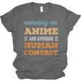 Running On Anime Social Introvert Humor Vintage Unisex Jersey T-Shirt