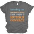 Running On Fractal Burning Social Introvert Humor Vintage Unisex Jersey T-Shirt Running On Fractal Burning Social Introvert Humor Vintage Unisex Jersey T-Shirt