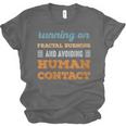 Running On Fractal Burning Social Introvert Humor Vintage Unisex Jersey T-Shirt Running On Fractal Burning Social Introvert Humor Vintage Unisex Jersey T-Shirt