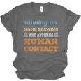 Running On Home Brewing Social Introvert Humor Vintage Unisex Jersey T-Shirt