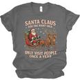 Santa Has The Right Idea Introvert Christmas Unisex Jersey T-Shirt