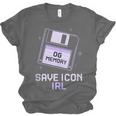 Save Icon IRL Retro Tech Humor Floppy Disk 90s Nostalgia Unisex Jersey T-Shirt