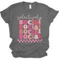Selectively Social Sarcastic Introvert Humor Unisex Jersey T-Shirt