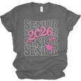Senior 2026 Class Of 2026 Coquette Pink Bow Graduation Moms Unisex Jersey T-Shirt