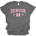 Senior 2026 Class Of 2026 Coquette Pink Bow Graduation 2026 Unisex Jersey T-Shirt