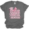 Senior 2026 Class Of 2026 Cute Coquette Pink Bow Graduation Unisex Jersey T-Shirt