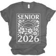 Senior 2026 Floral Flowers Class Of 2026 Graduation Kids Unisex Jersey T-Shirt