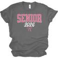 Senior 2026 Pink Coquette Bow Class Of 2026 Graduation Women Unisex Jersey T-Shirt