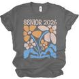 Senior 2026 Retro Groovy Flowers Graduation Unisex Jersey T-Shirt