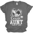 Senior Aunt Class Of 2026 Soccer Graduation Heart Unisex Jersey T-Shirt