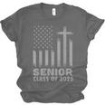 Senior Class Of 2025 USA Flag Cross Christian Graduation Unisex Jersey T-Shirt