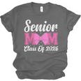 Senior Mom Class Of 2026 Pink Coquette Bow Graduation Unisex Jersey T-Shirt