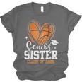 Senior Sister Class Of 2026 Basketball Graduation Heart Unisex Jersey T-Shirt