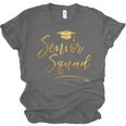 Senior Squad Graduation With Golden Cap Team Unisex Jersey T-Shirt