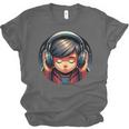 Serene Music Enthusiast With Headphones Introvert Cute Boy Unisex Jersey T-Shirt