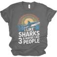 I Like Sharks & Maybe Like 3 People Humor Introverts Summer Unisex Jersey T-Shirt I Like Sharks & Maybe Like 3 People Humor Introverts Summer Unisex Jersey T-Shirt