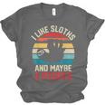 I Like Sloths And Maybe 3 People Sloth Introvert Vintage Unisex Jersey T-Shirt I Like Sloths And Maybe 3 People Sloth Introvert Vintage Unisex Jersey T-Shirt