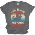 I Like Sloths And Maybe 3 People Sloth Lover Introvert Retro Unisex Jersey T-Shirt