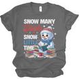 Snowman Winter Snow So Many Books Christmas Snow Little Time Unisex Jersey T-Shirt
