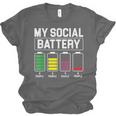 My Social Battery Introverted Low Energy Antisocial Unisex Jersey T-Shirt My Social Battery Introverted Low Energy Antisocial Unisex Jersey T-Shirt