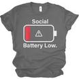 Social Battery Low Anti-Social Introvert Unisex Jersey T-Shirt Social Battery Low Anti-Social Introvert Unisex Jersey T-Shirt