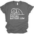 Social Battery Low Apparel Introvert Humor Unisex Jersey T-Shirt Social Battery Low Apparel Introvert Humor Unisex Jersey T-Shirt