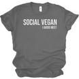 Social Vegan i Avoid Meet Introvert Sarcasm Gift Unisex Jersey T-Shirt Social Vegan i Avoid Meet Introvert Sarcasm Gift Unisex Jersey T-Shirt