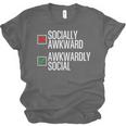 Socially Awkward Introvert Anxious Awkwardly Social Unisex Jersey T-Shirt Socially Awkward Introvert Anxious Awkwardly Social Unisex Jersey T-Shirt