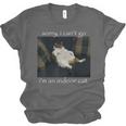 Sorry I Can’t Go I’m An Indoor Cat Introvert Meme Unisex Jersey T-Shirt