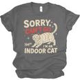 Sorry I Can't Go I'm An Indoor Cat Introvert Cat Owner Unisex Jersey T-Shirt