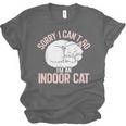 Sorry I Can't Go I'm An Indoor Cat Lazy Humor Introvert Cat Unisex Jersey T-Shirt Sorry I Can't Go I'm An Indoor Cat Lazy Humor Introvert Cat Unisex Jersey T-Shirt