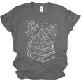 Stack Of Books And Dragons Bookworm Fantasy Books Lover Unisex Jersey T-Shirt