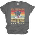 My Stepmom Mastered It Master's Degree Graduation Vintage Unisex Jersey T-Shirt