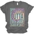 Straight Outta 10th Grade Class Of 2022 School Graduation Unisex Jersey T-Shirt