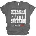 Straight Outta 2nd Grade Class Of 2028 Shirt Graduation Unisex Jersey T-Shirt