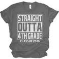 Straight Outta 4th Grade Graduation Class 2026 Fourth Grade Unisex Jersey T-Shirt
