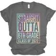 Straight Outta 6th Grade Class Of 2022 School Graduation Unisex Jersey T-Shirt